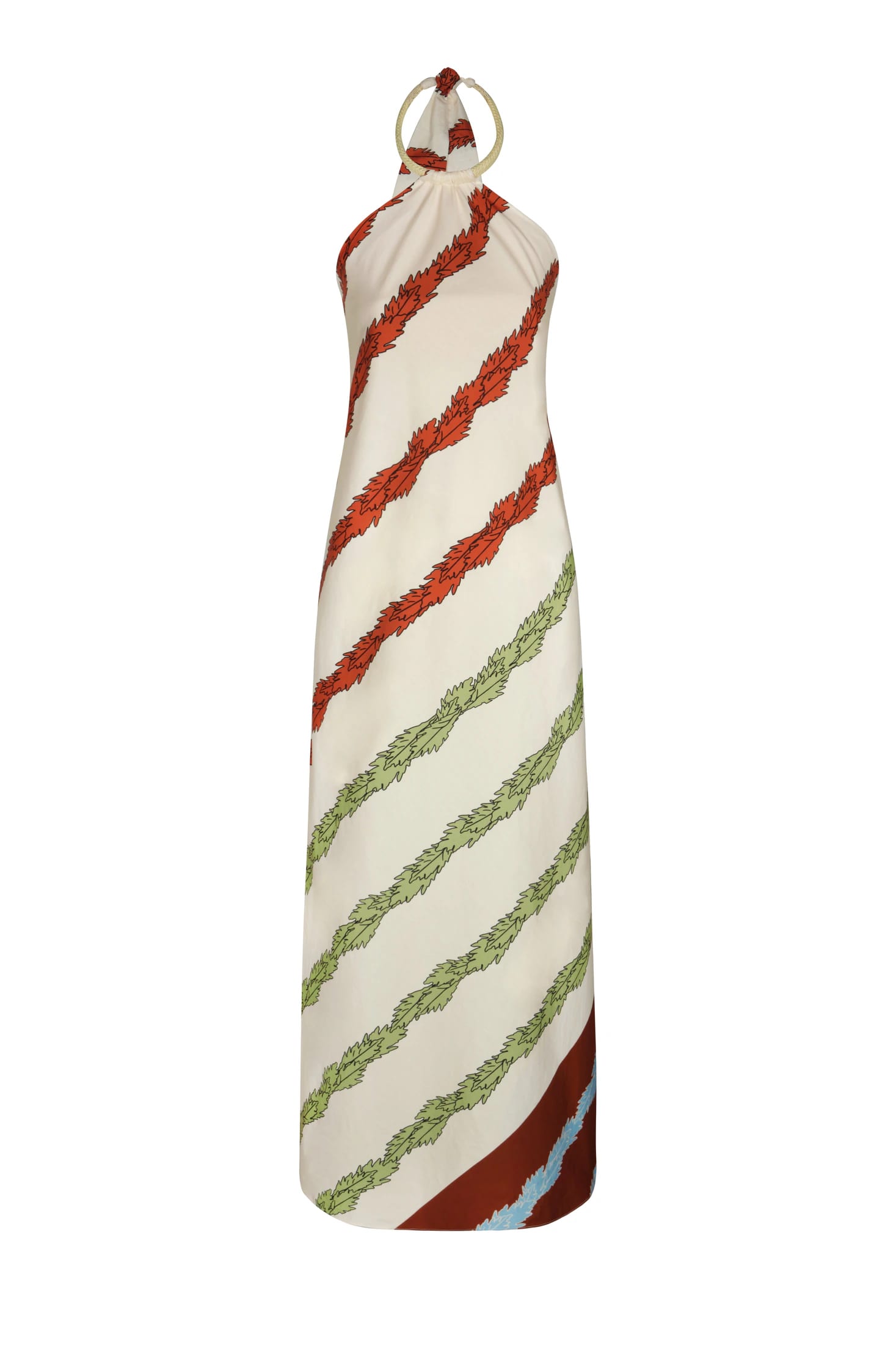 Ipanema Cotton Maxi Dress / Ivory Striped Helechos - imagen 1