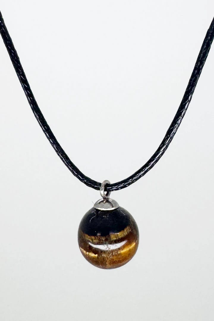 Collar cuerda piedra ojo de tigre - imagen 1