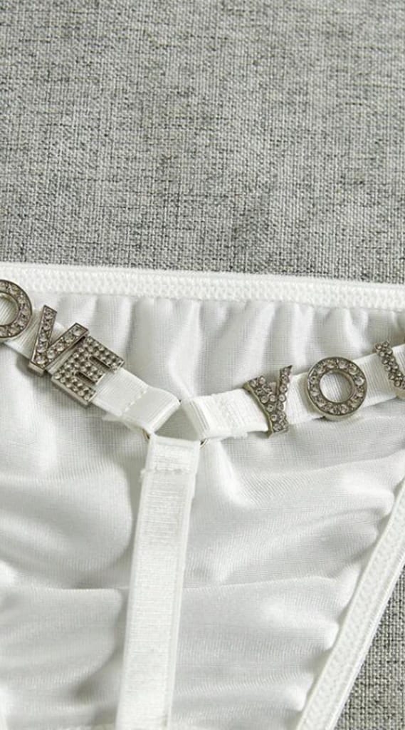 Tanga letras LOVE YOU blanco SH-792686-BLA-S - imagen 2
