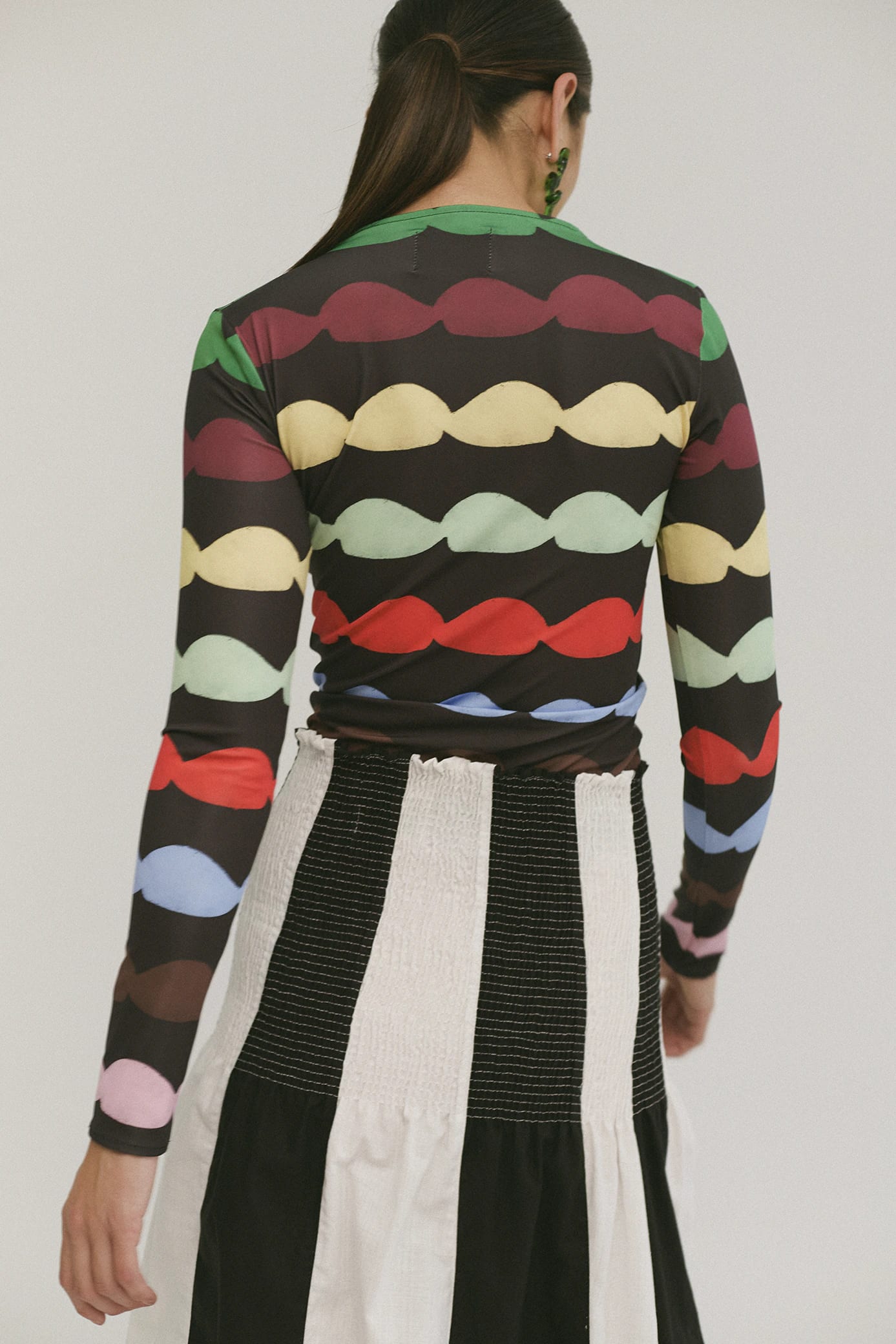Falda Shirred Glaseado Bicolor - imagen 11