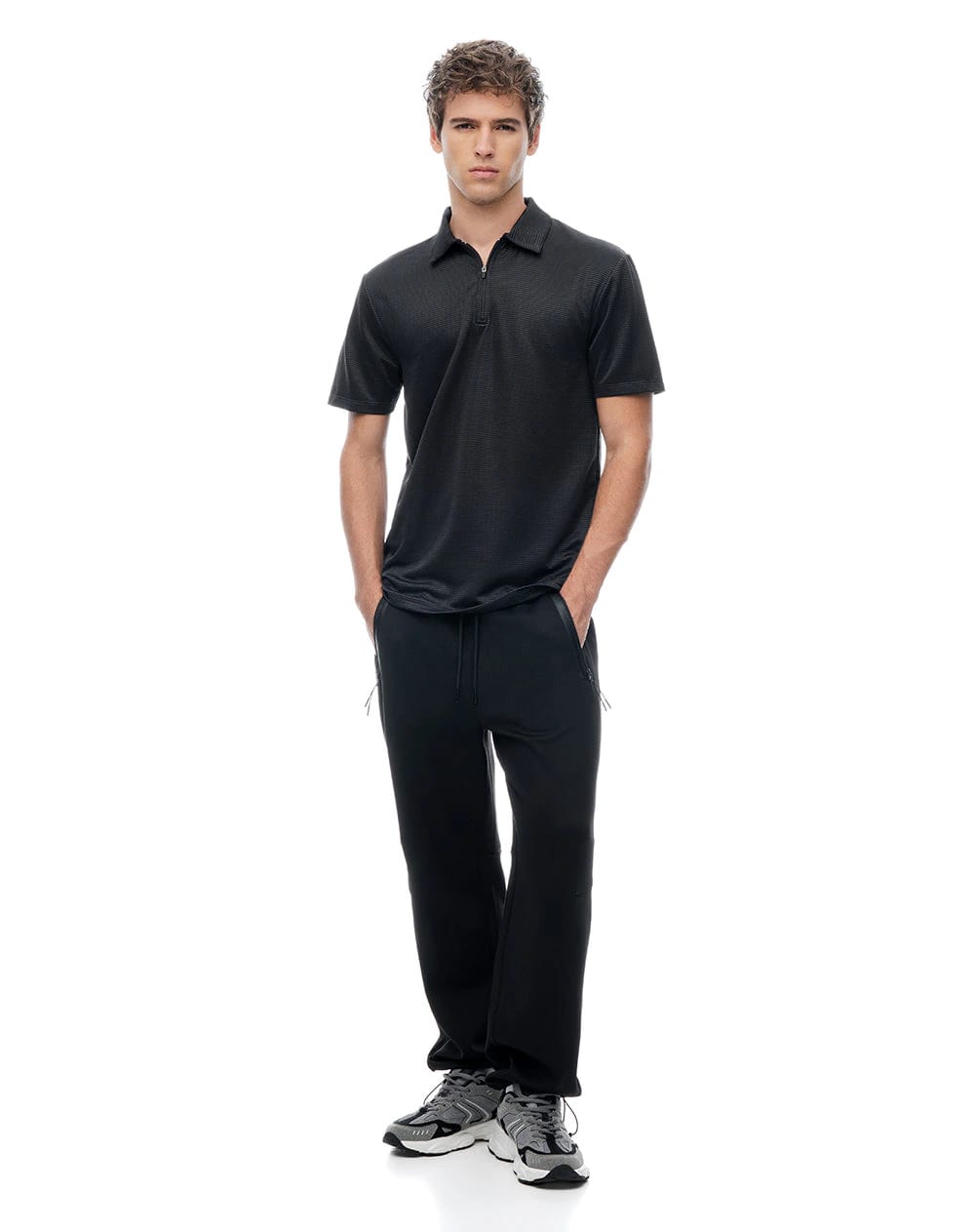 Polo deportiva secado rápido negro hombre - imagen 5