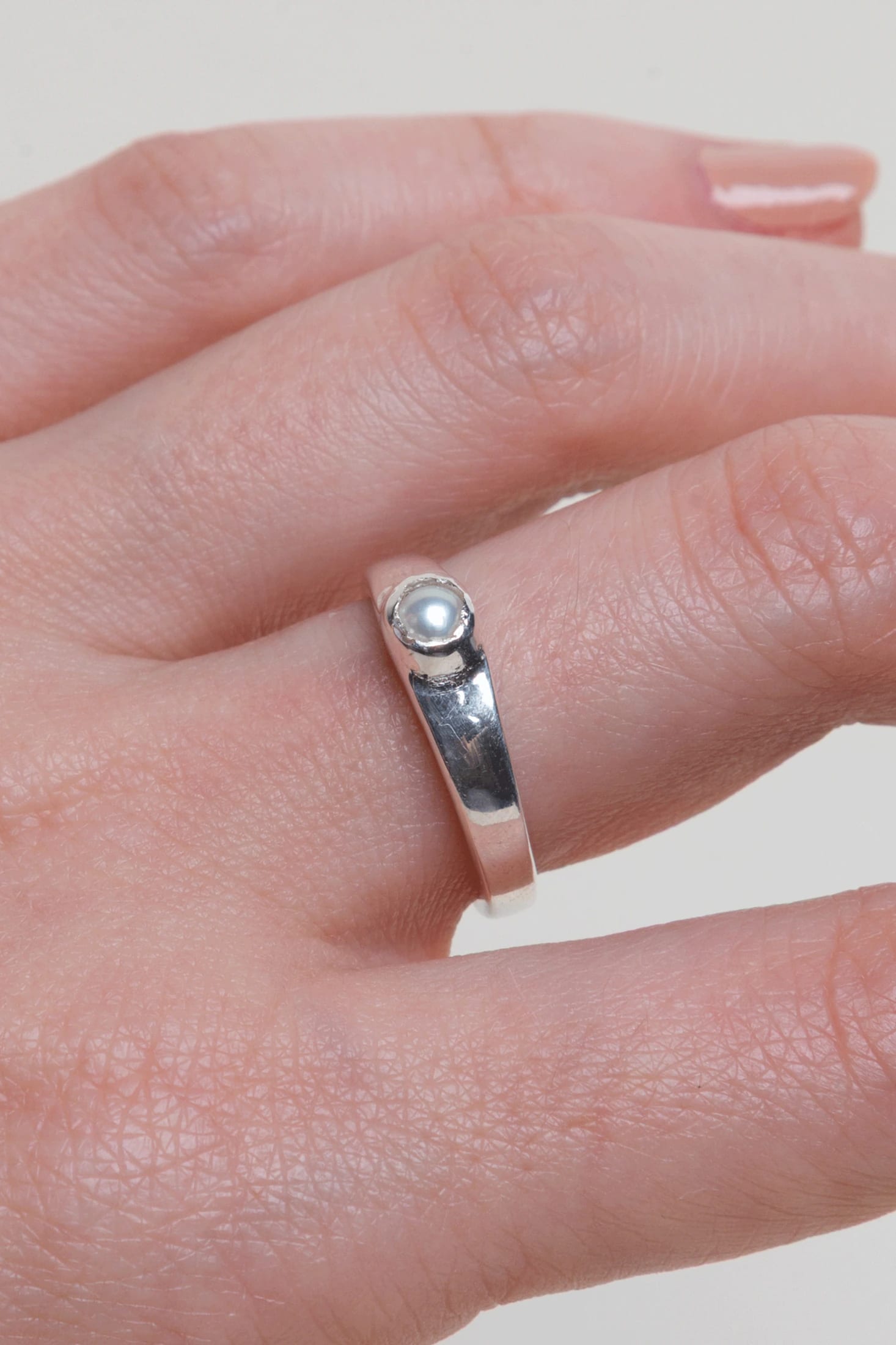 Anillo Nube Perla Natural - imagen 2