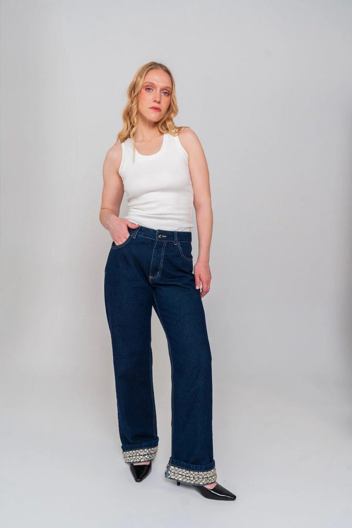 Crystal Embroidered Jeans - imagen 2