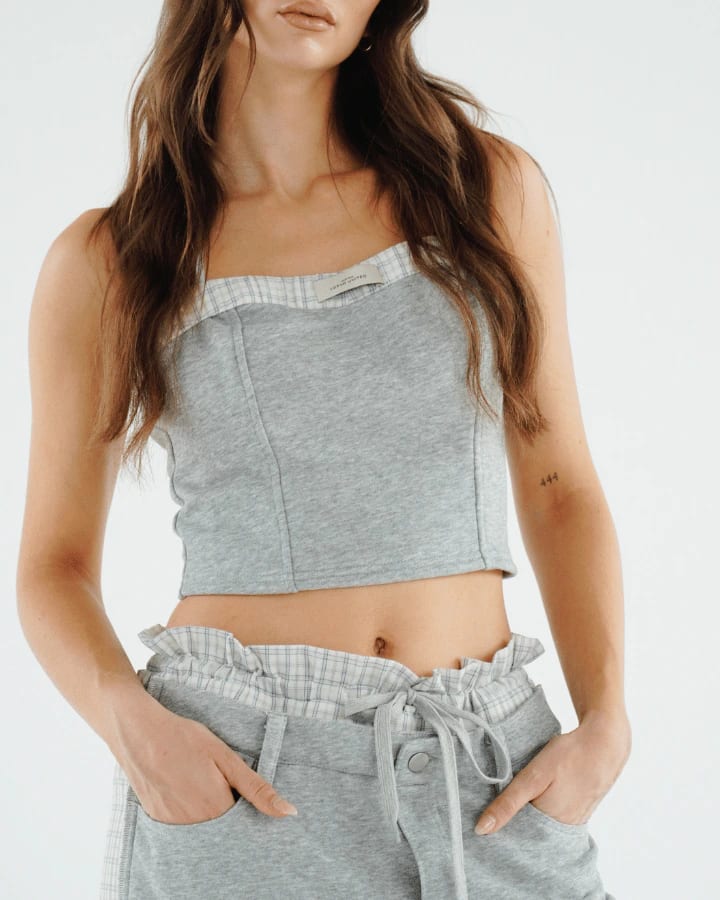 TOP BONHEUR CON ESCOTE GRIS - imagen 6