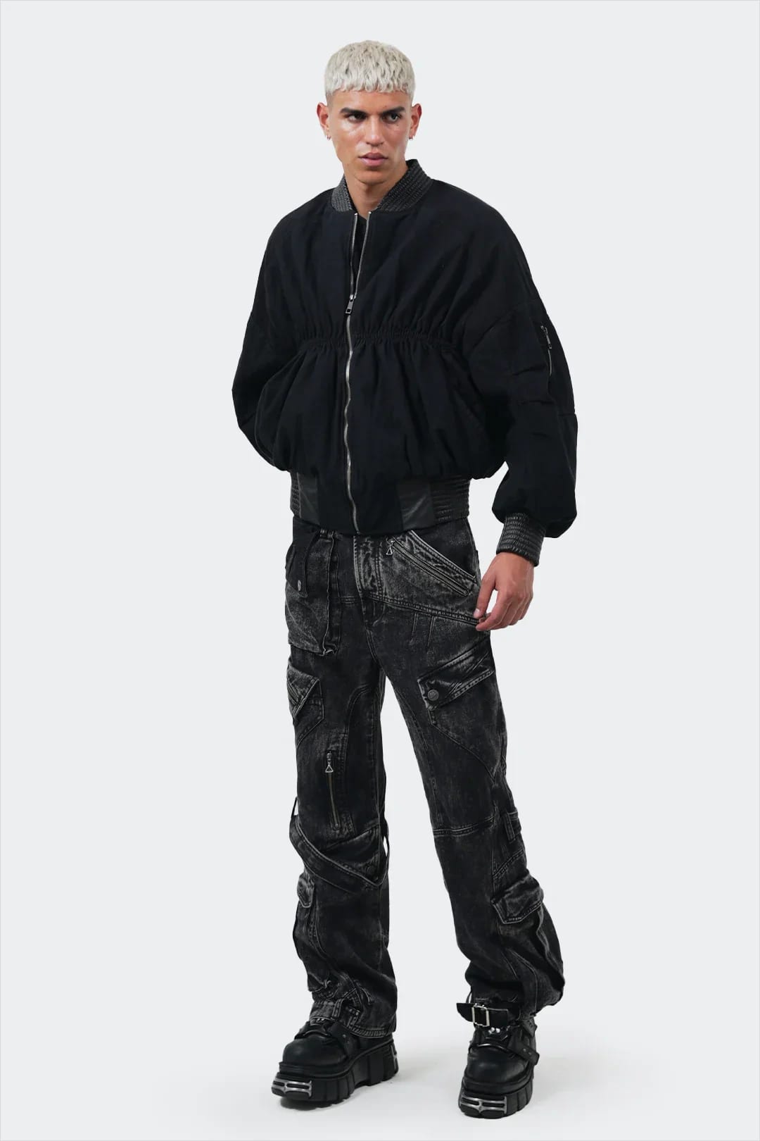 VENENO CHAQUETA DENIM CUERO BOMBER - imagen 13