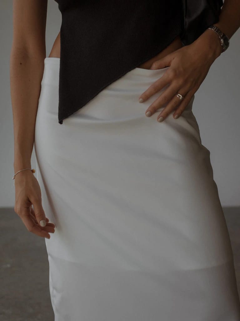 LONG CORE SKIRT  - SOFT WHITE - imagen 4