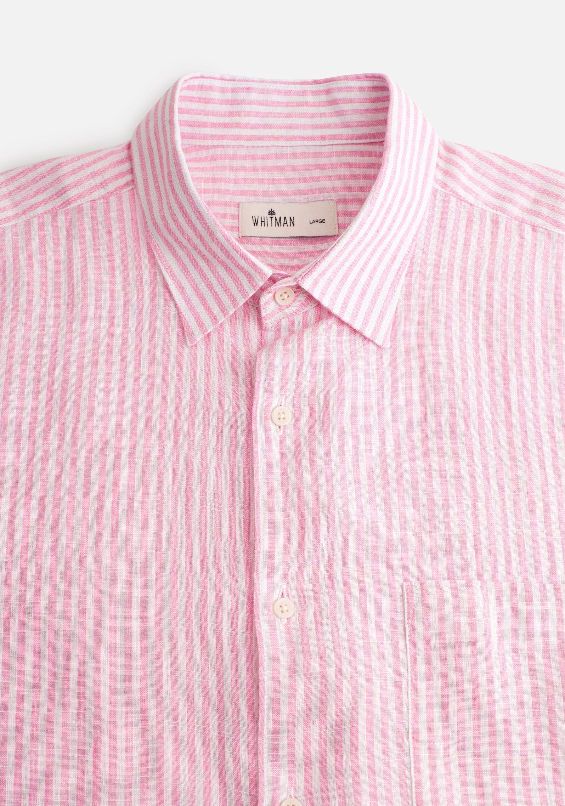 Camisa Lino Harlem Rayas Rosadas - imagen 3