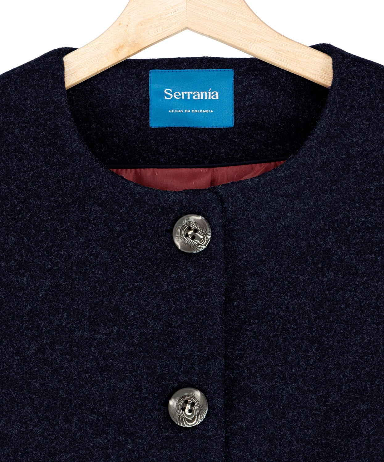Chaqueta Cropped en Paño Azul Toronto - imagen 12