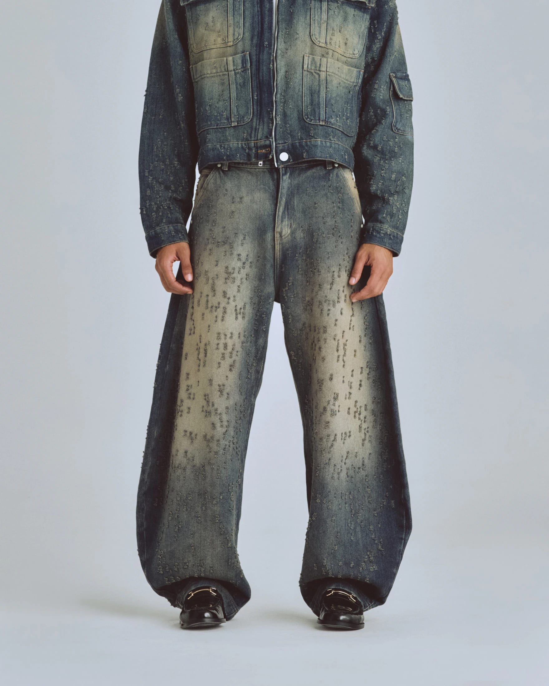 Agnus Dei U Ripped Barrel Jean Dirty Blue - imagen 2