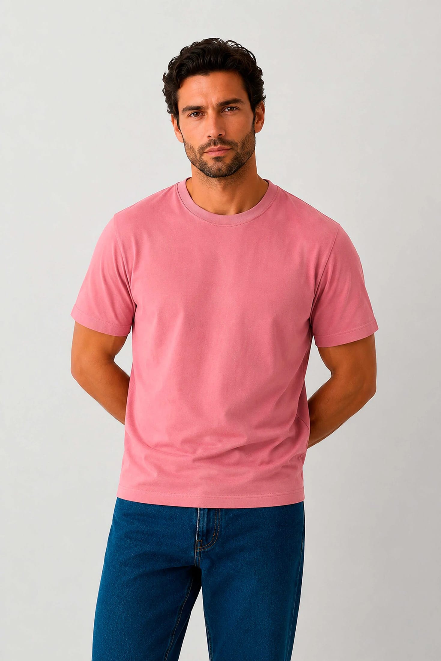 Camiseta 100% Algodón Pima Coral - imagen 1