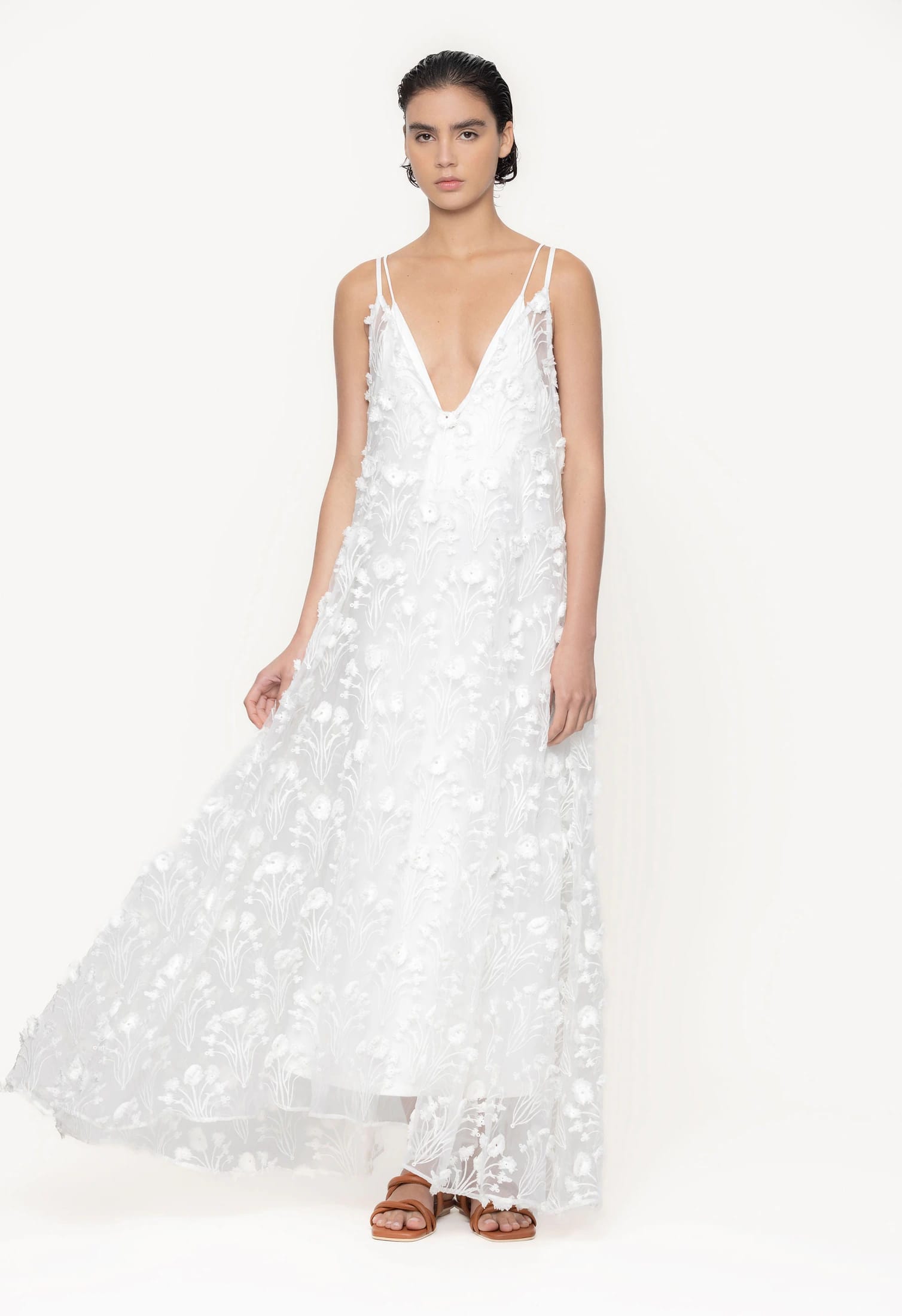 Hierbaluisa Diente de Leon Organza Maxi Dress - imagen 3