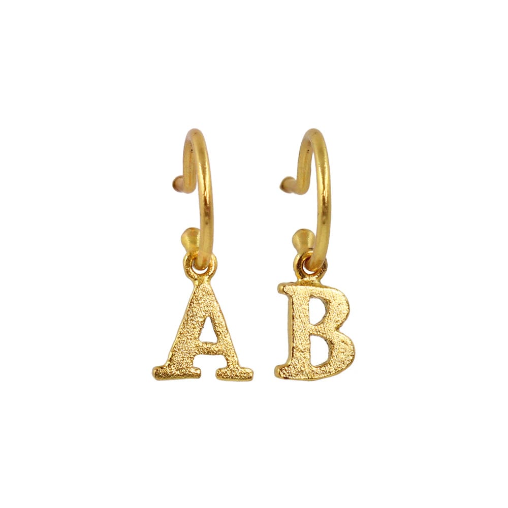 PreOrder Baby Hoops 9mm Letra Gold - imagen 1