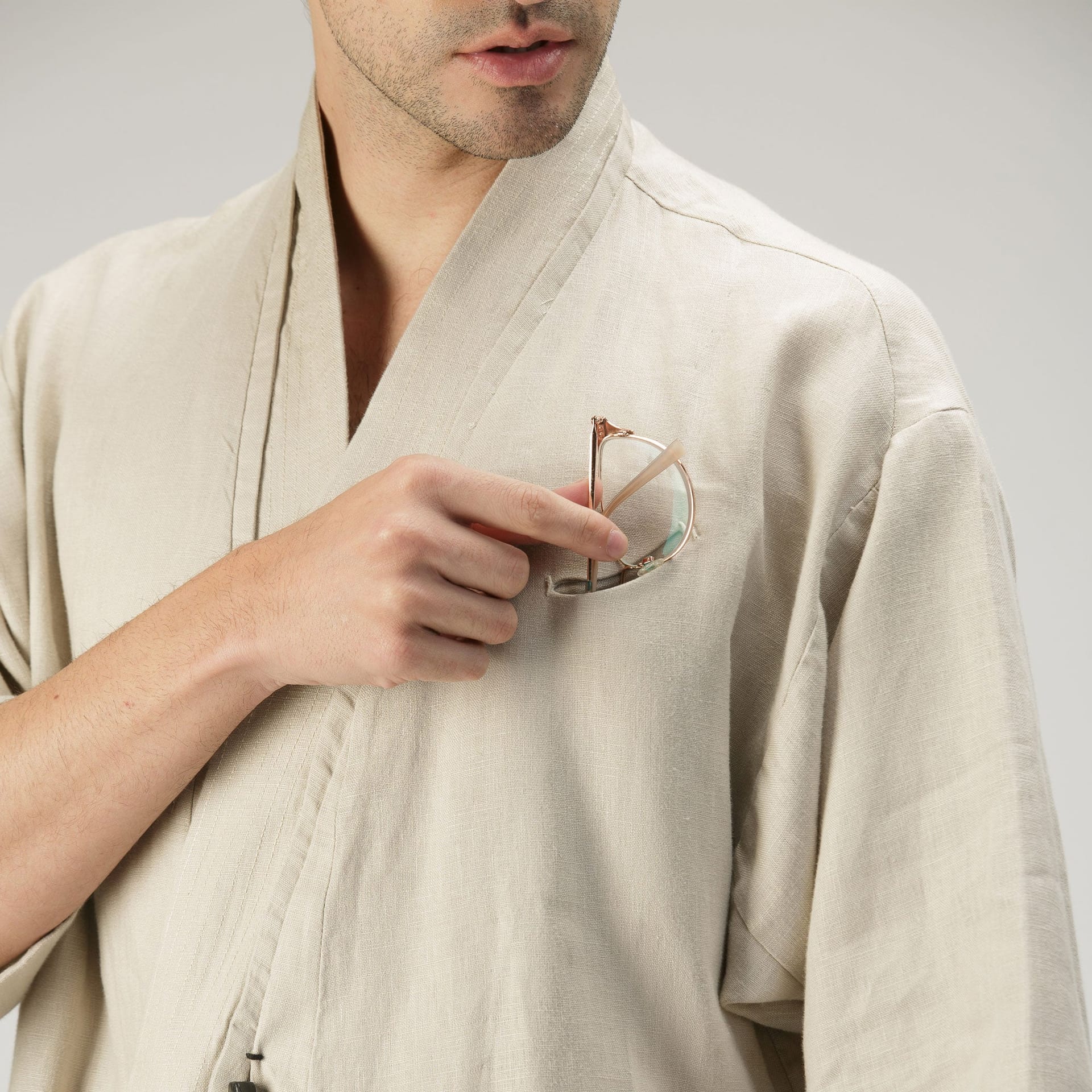 Kimono Cruzado - Natural - imagen 6