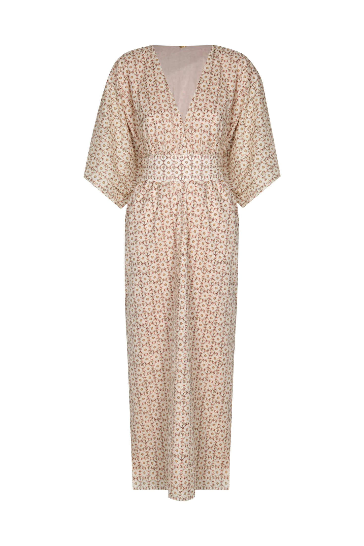 Topacio Bio Cotton Maxi Dress / Beige May Flower - imagen 3