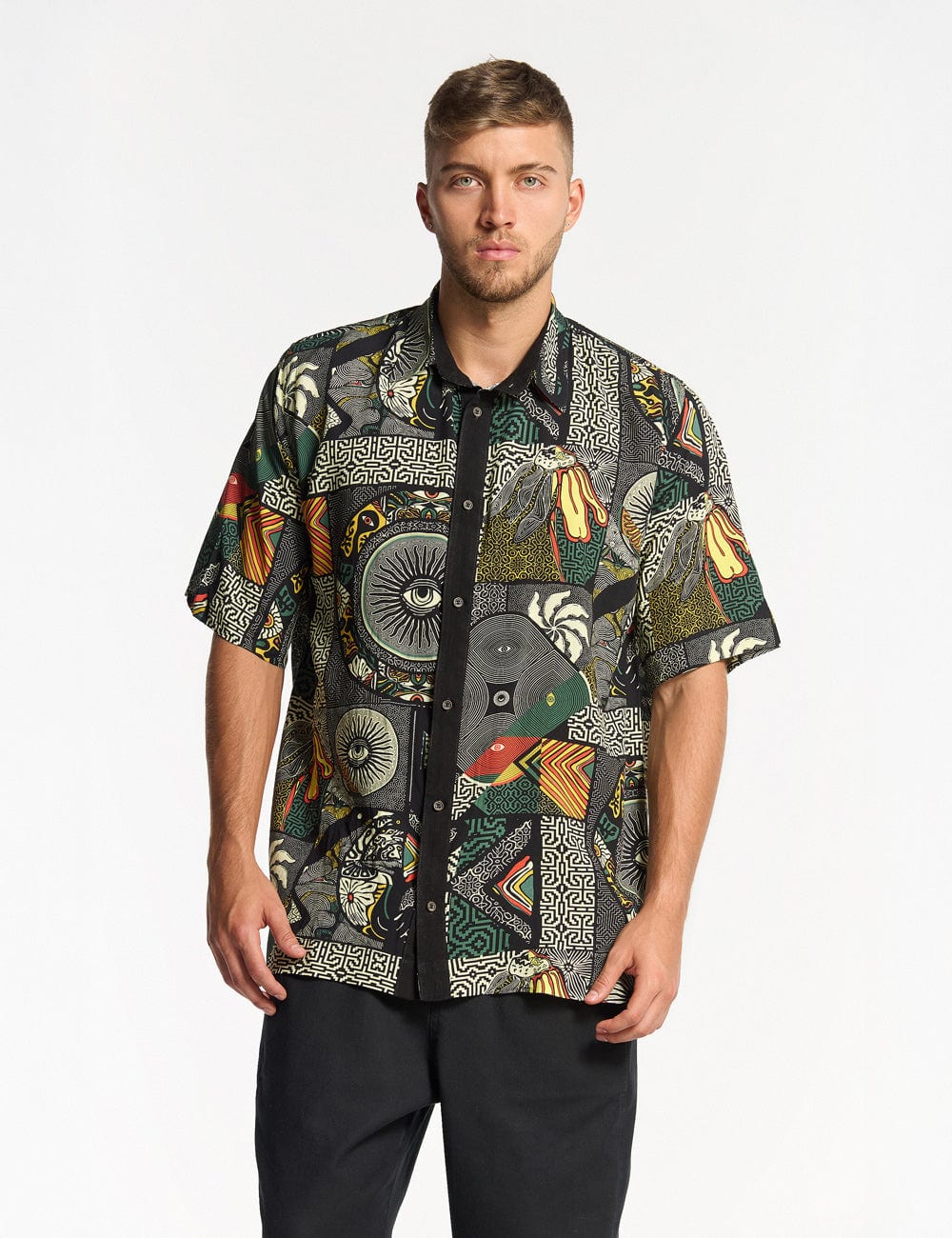 Camisa Oversize Kené multicolor Hombre - imagen 1