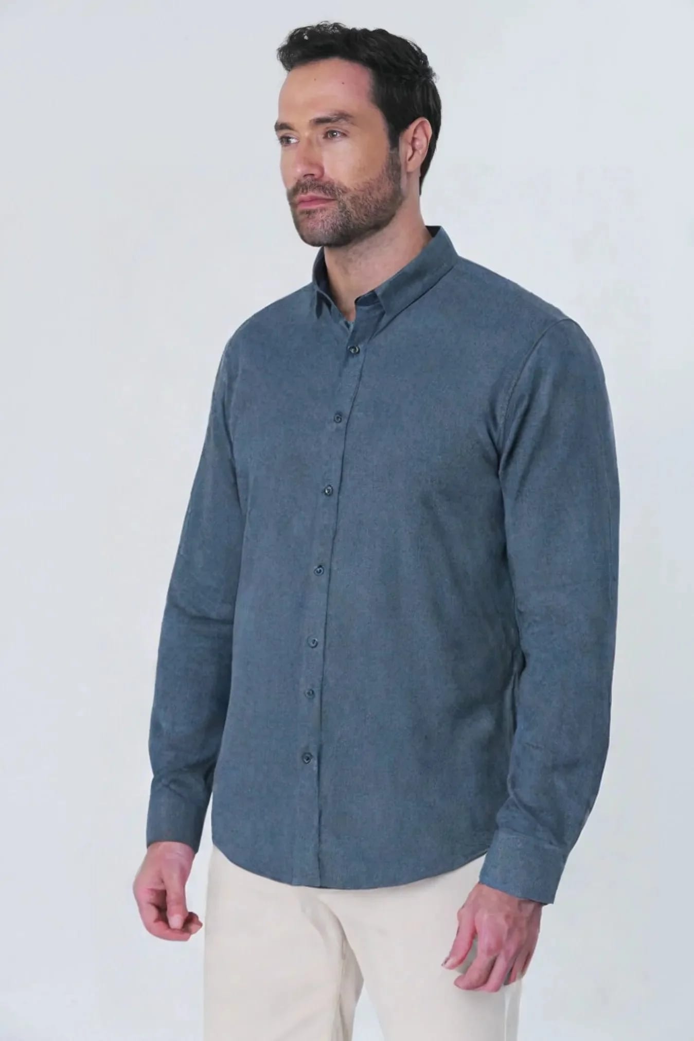 Camisa manga larga efecto chambray JS - imagen 2