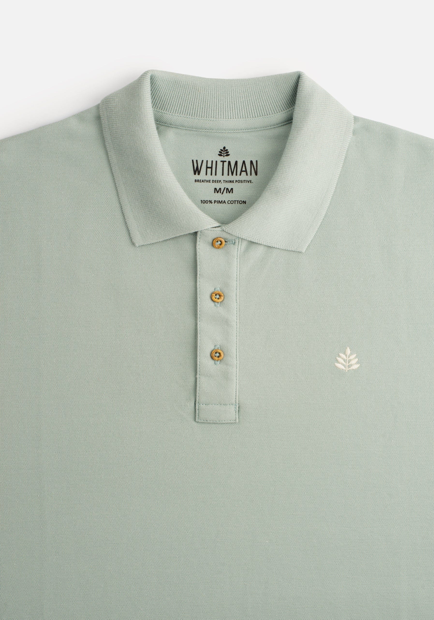 Camiseta Polo H Unicolor L-Mar Verde Menta - imagen 2