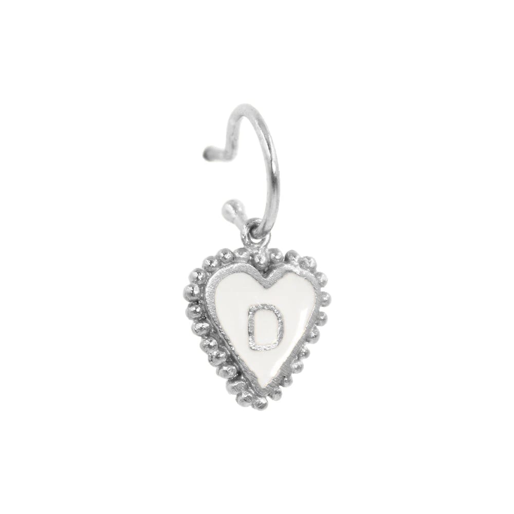 PreOrder Baby Hoops 9mm Letra Heart Plata - imagen 10