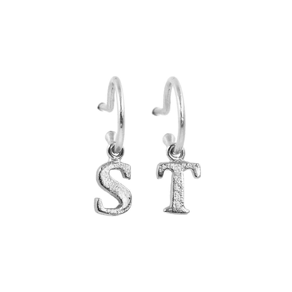 PreOrder Baby Hoops 9mm Letra Plata - imagen 12