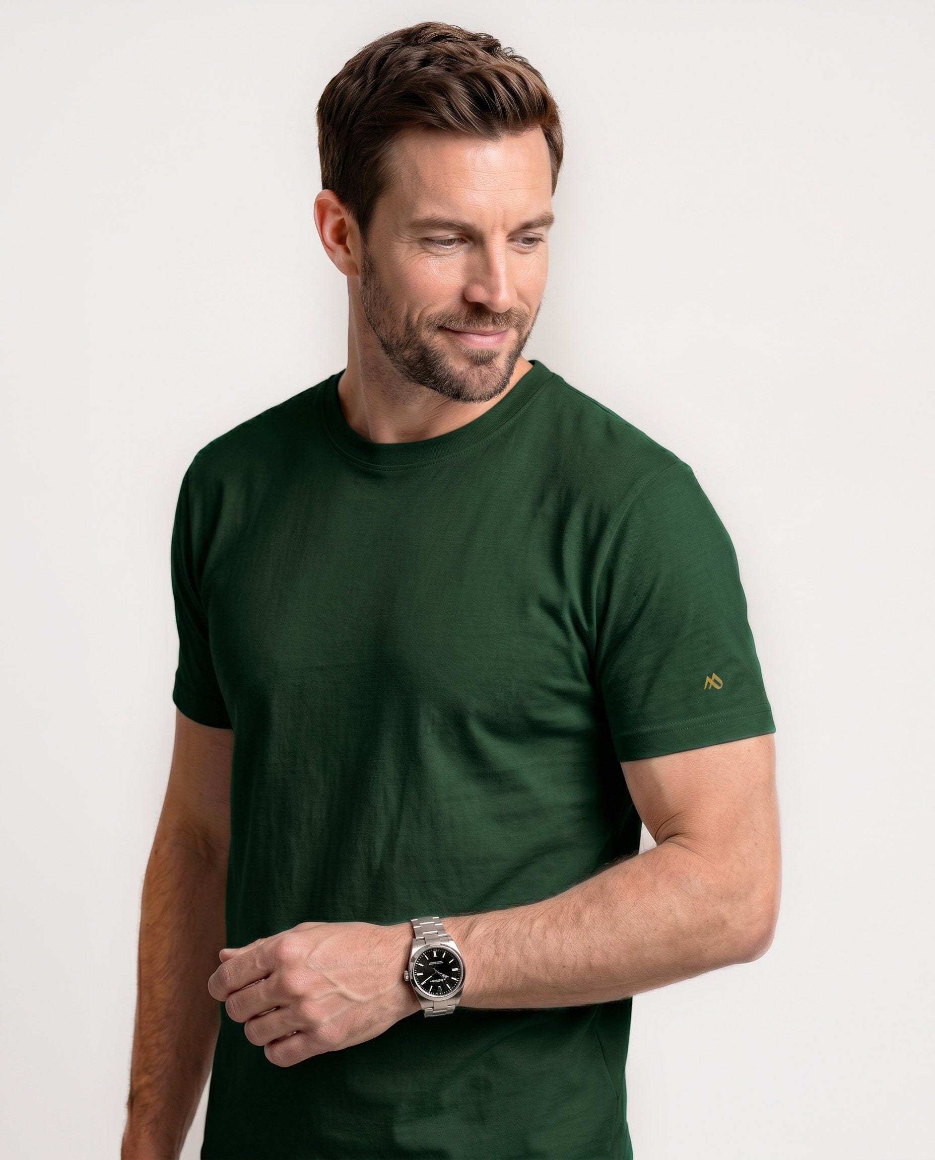 Camiseta Slim Fit Verde Pino - imagen 1