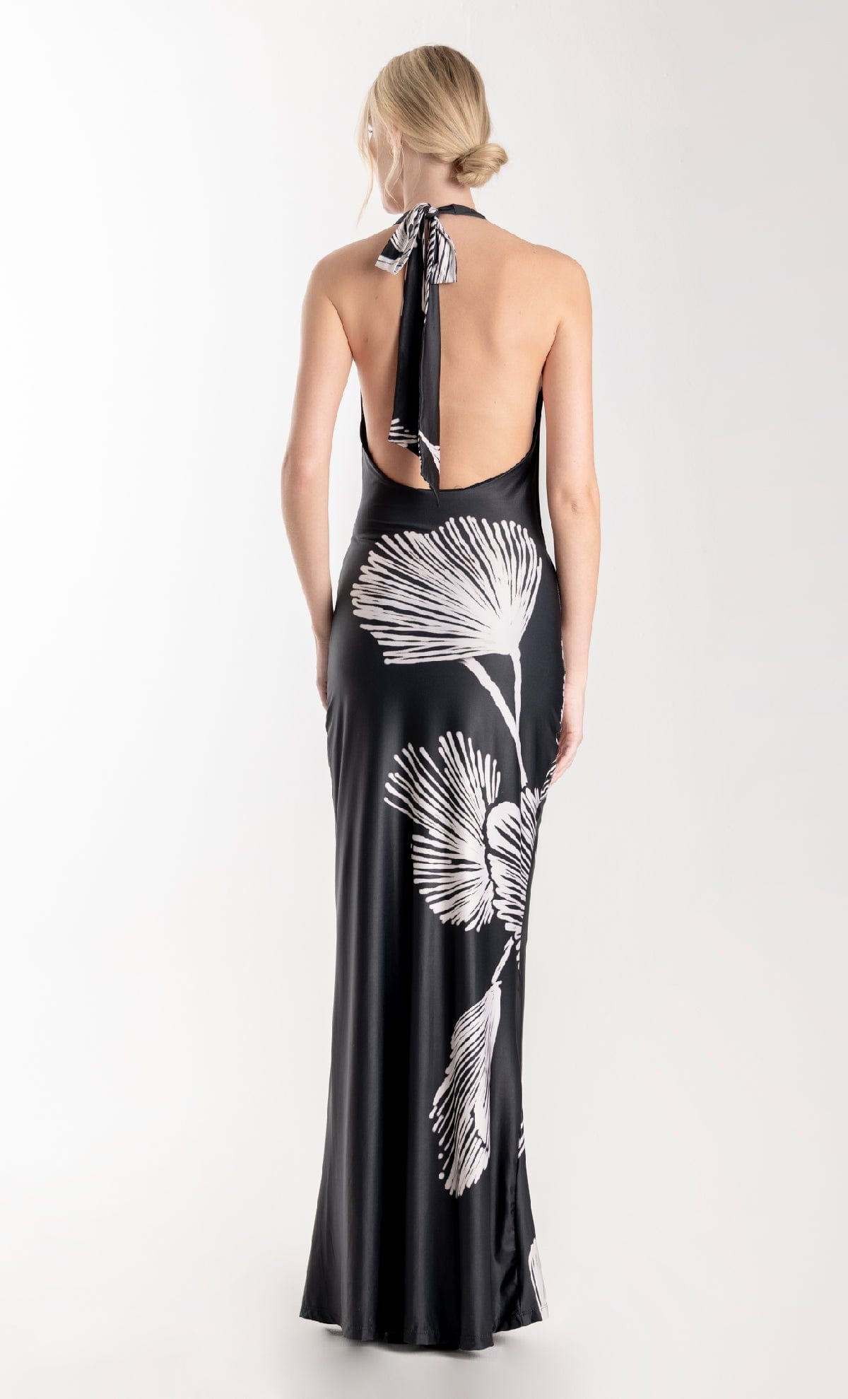 Vestido largo para mujer Moonflower Black - imagen 4