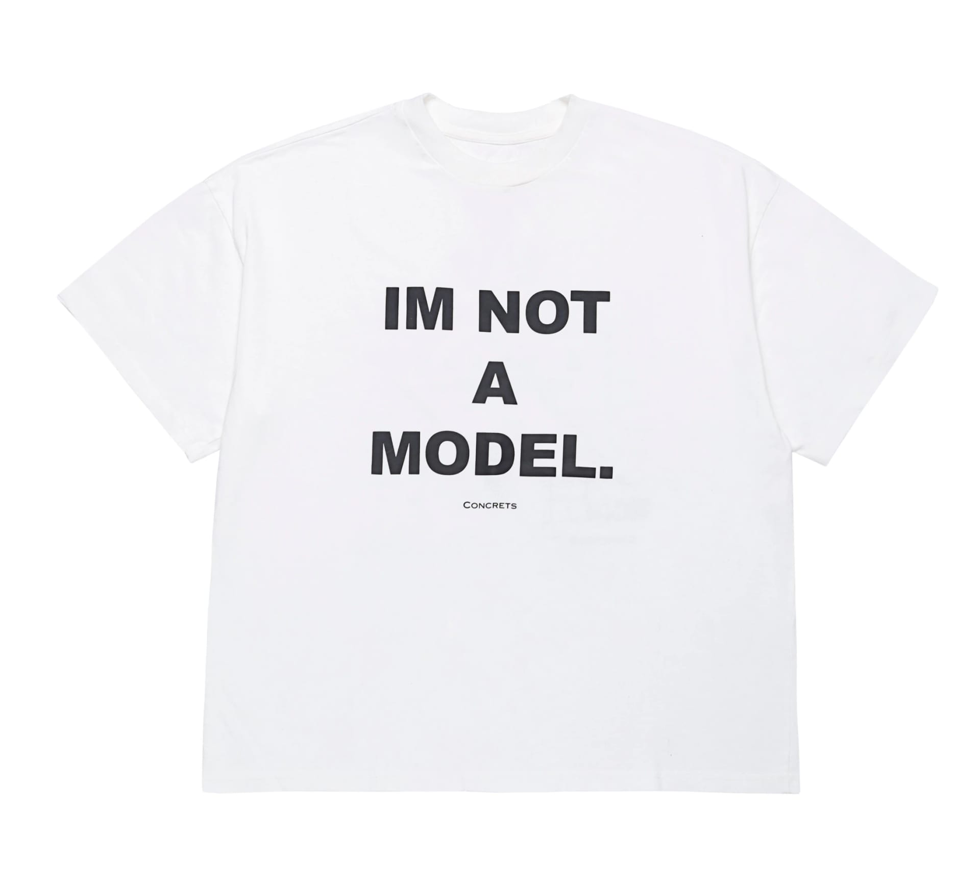 I'M NOT A MODEL T-SHIRT — WHITE - imagen 2