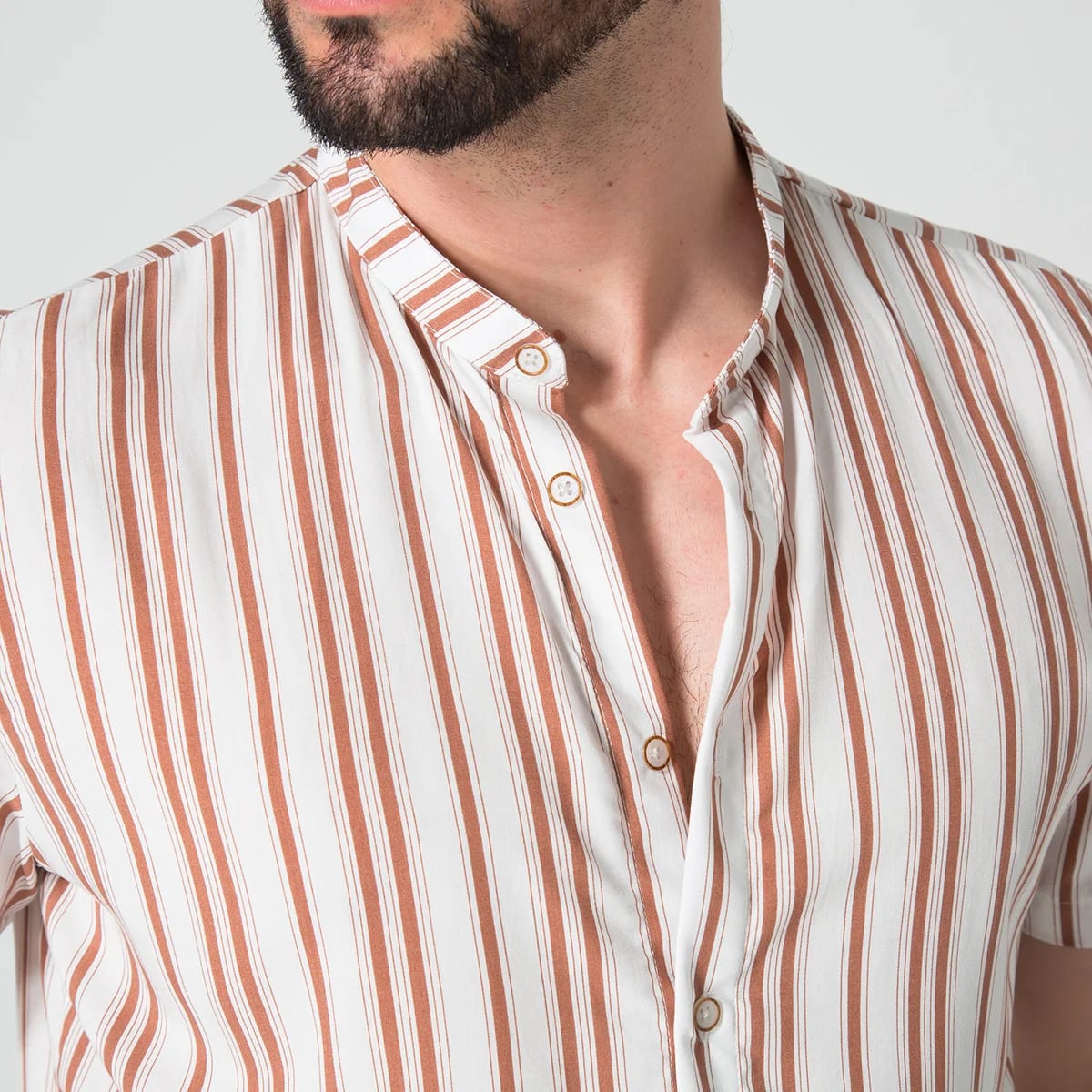 Camisa Rallas Manga Corta Slim Garnica - imagen 7