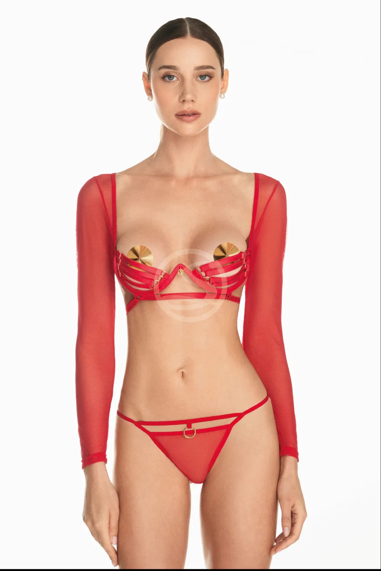 Set de Lenceria Harley Rojo Santisimas Ref. S-416 - imagen 1