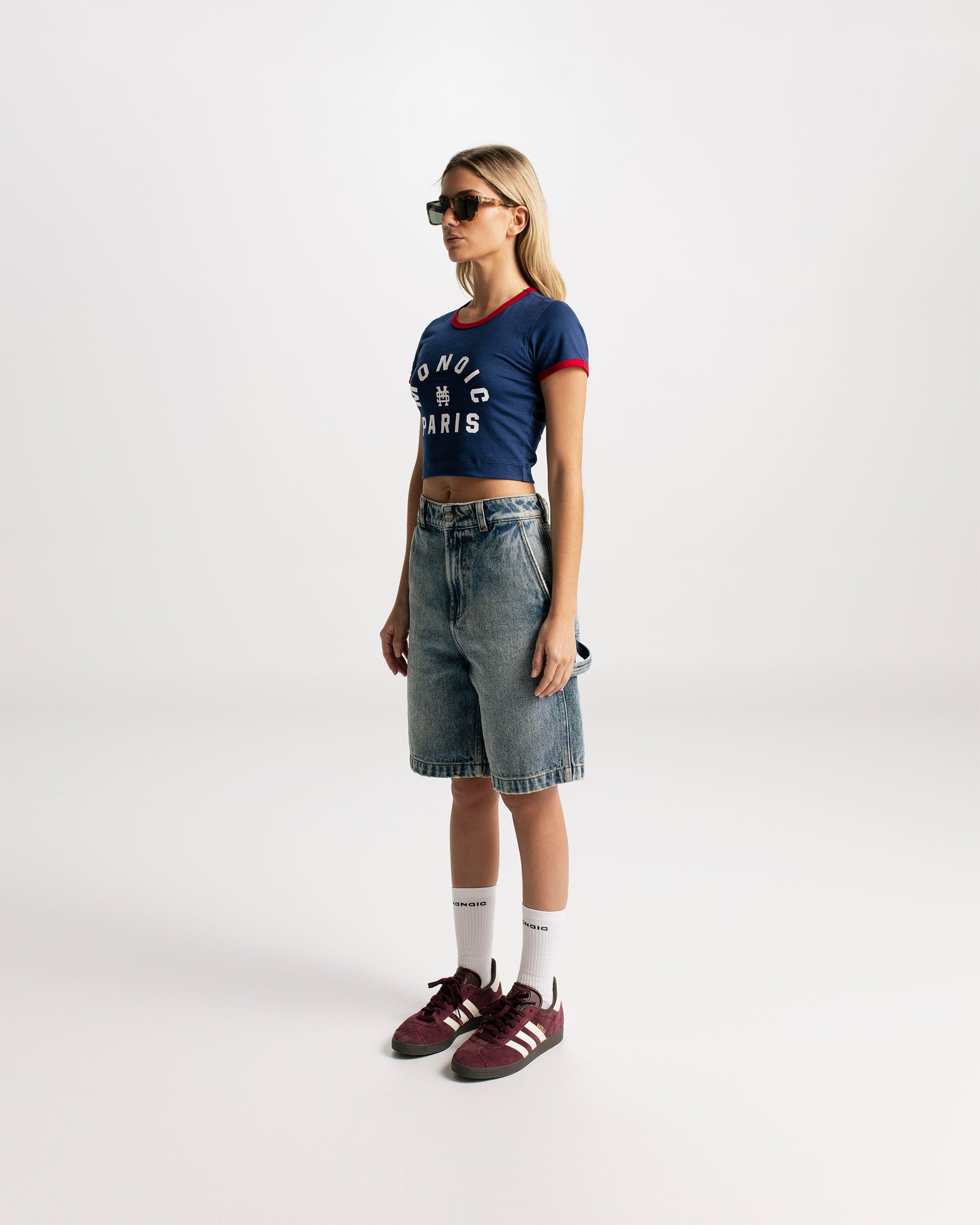 Crop Top Monoic Paris - Azul Navy y Rojo - imagen 5