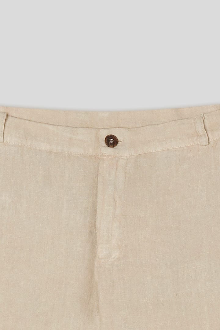 Men's linen pants beige basic - imagen 5