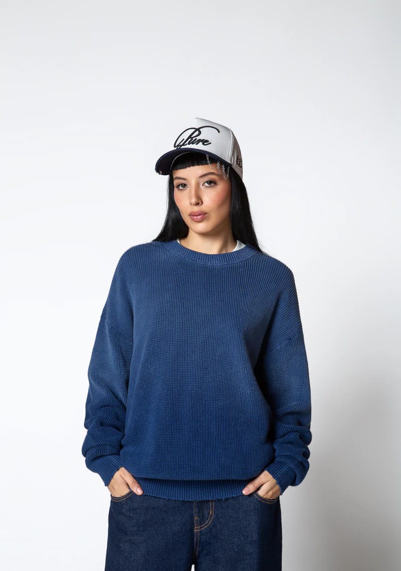 Dopamine blue knit crewneck - imagen 8