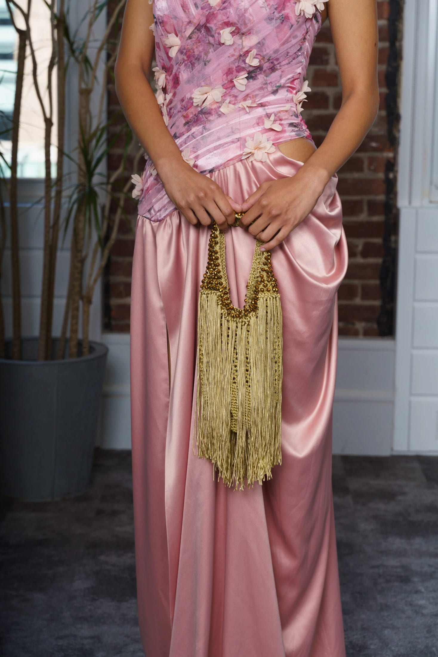 MINI WATERFALL BAG GOLDEN SAND - imagen 3