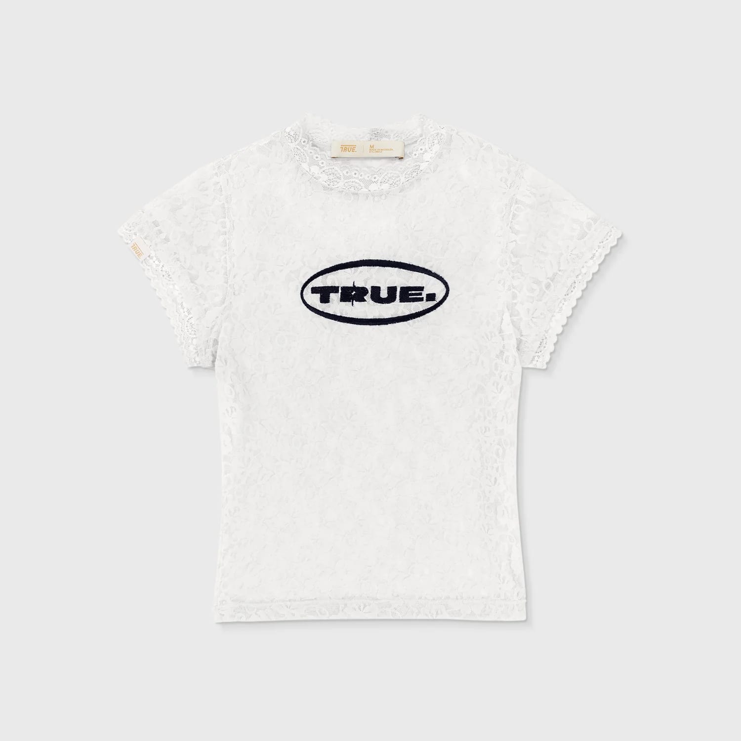 Floral Lace Baby Tee - Cream - imagen 7