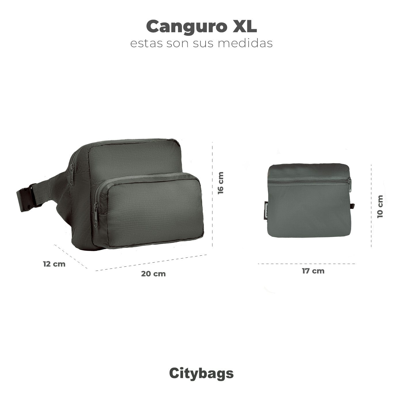 Canguro XL ULTRA Plegable Citybags Estampado Paraiso Multicolor - imagen 5