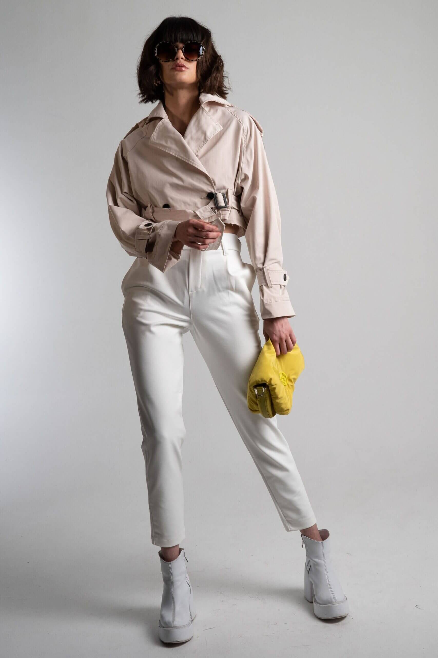 Gabardina Corta Beige - imagen 4