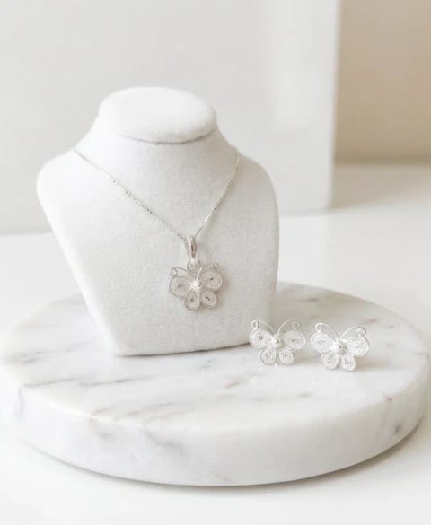 Pulsera mariposa en plata ley 950 - imagen 1