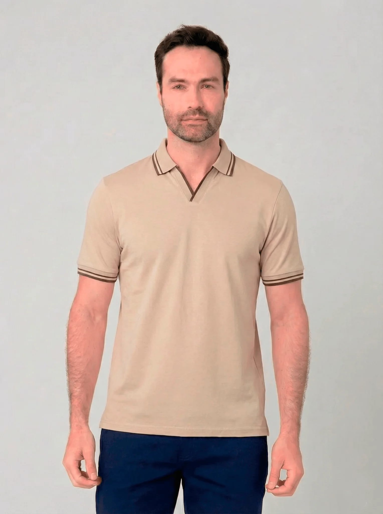 Camiseta polo cuello v para hombre Jon Sonen 020325001 - imagen 6