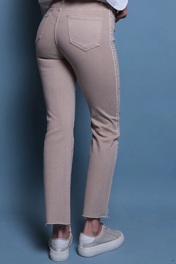 JEANS RANDA TEJIDA BEIGE - imagen 3