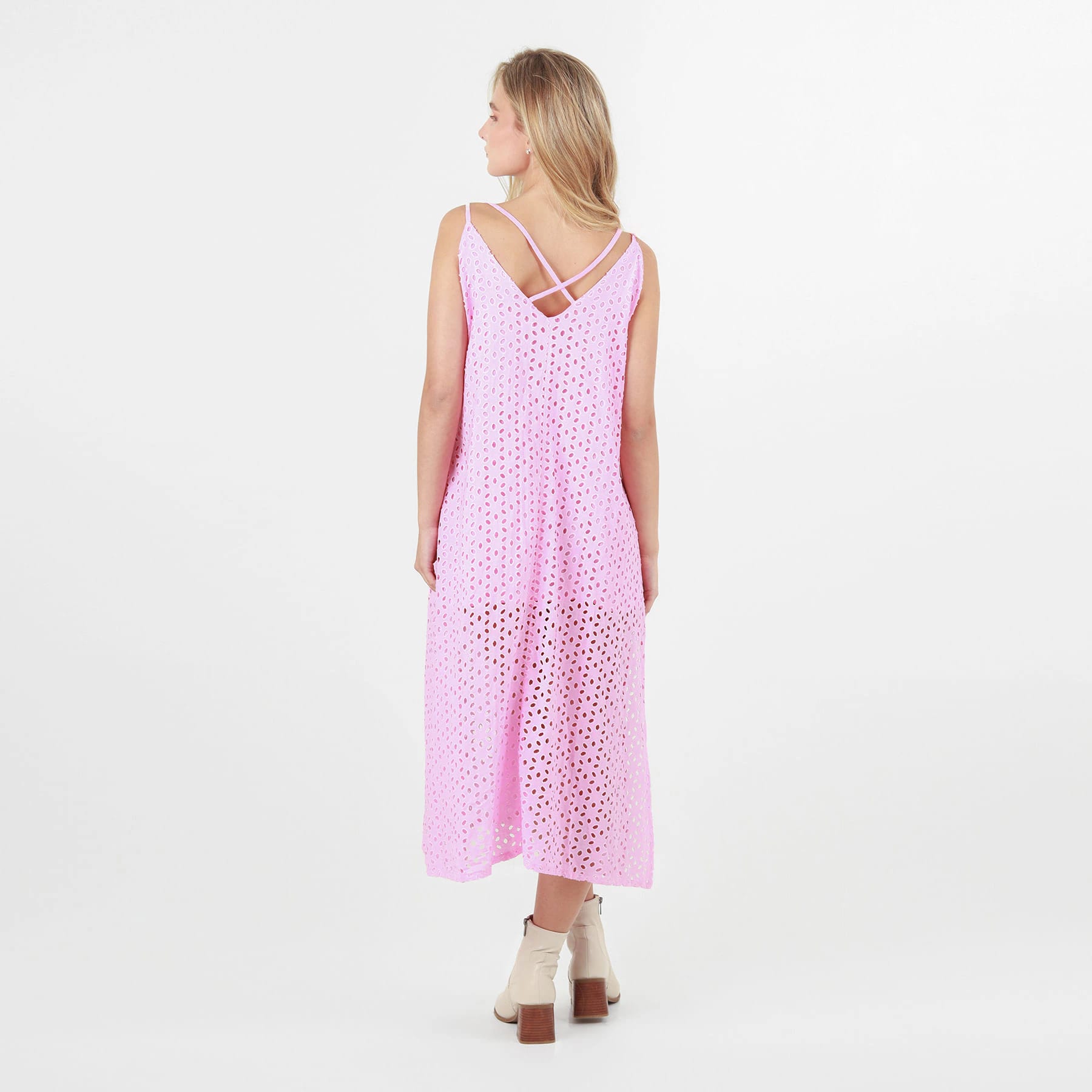 Vestido Cuello V Manga Sisa - imagen 3