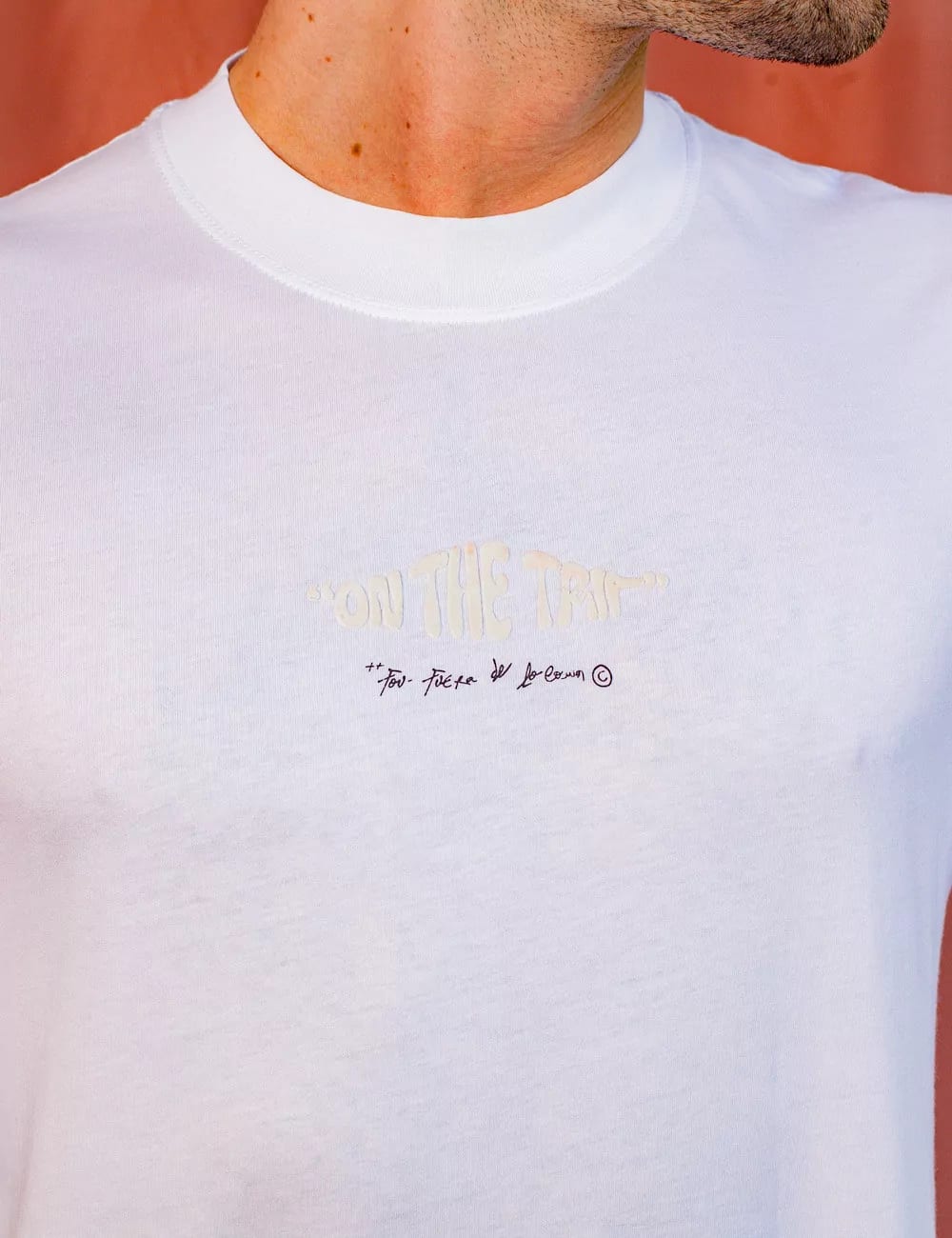 Camiseta Oversize On the Trip blanco para Hombre - imagen 5