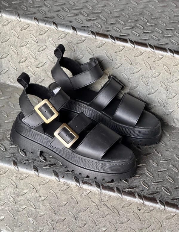 SANDALIAS CHUNKY NEGRO - imagen 6