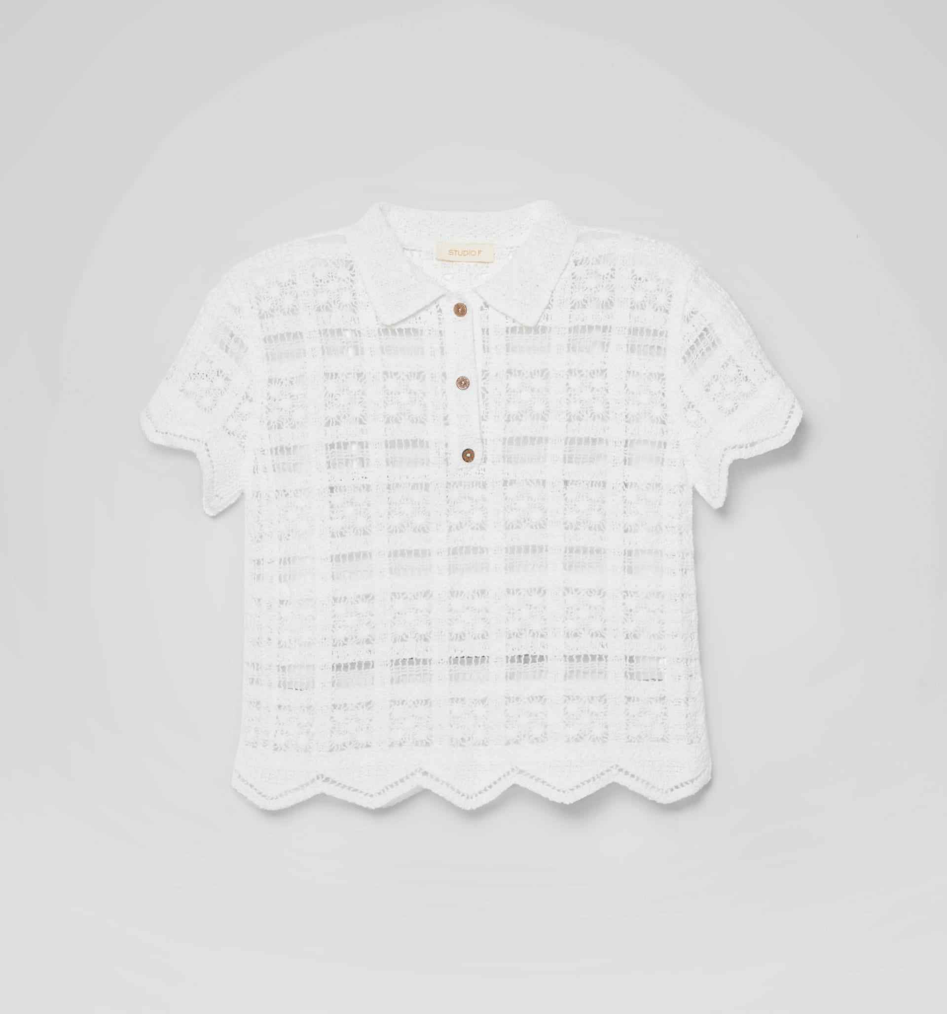Blusa manga corta en crochet - imagen 5