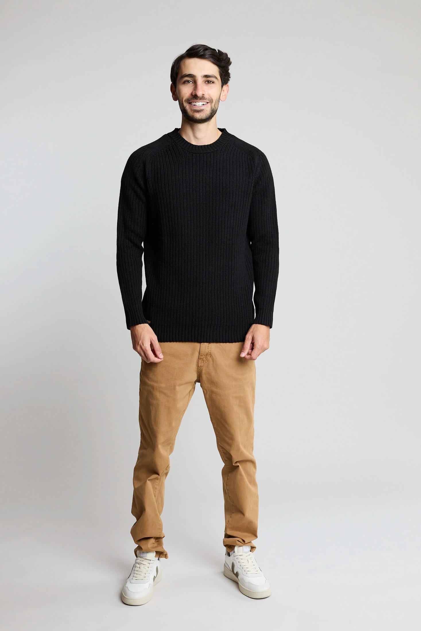 Sueter tejido ranglan negro - imagen 4