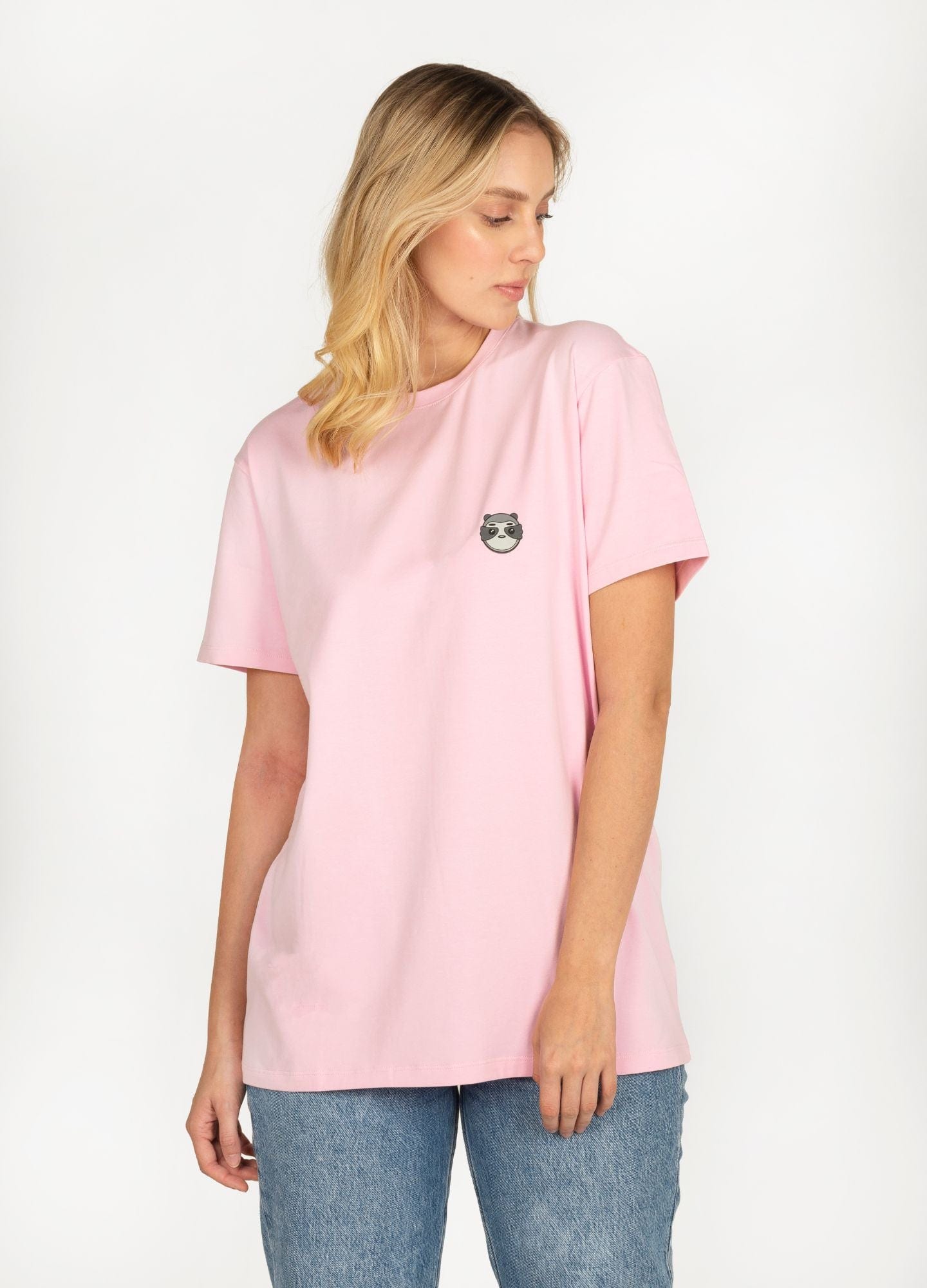 Basic Perezoso Camiseta Regular – Rosa - imagen 1