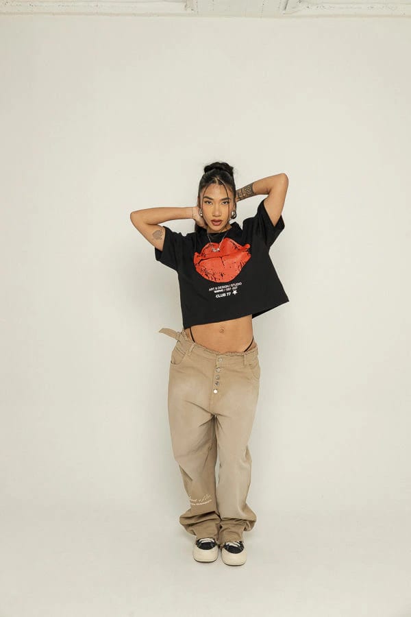 Boxy T-Shirt Art Unspeakable-Negro - imagen 3