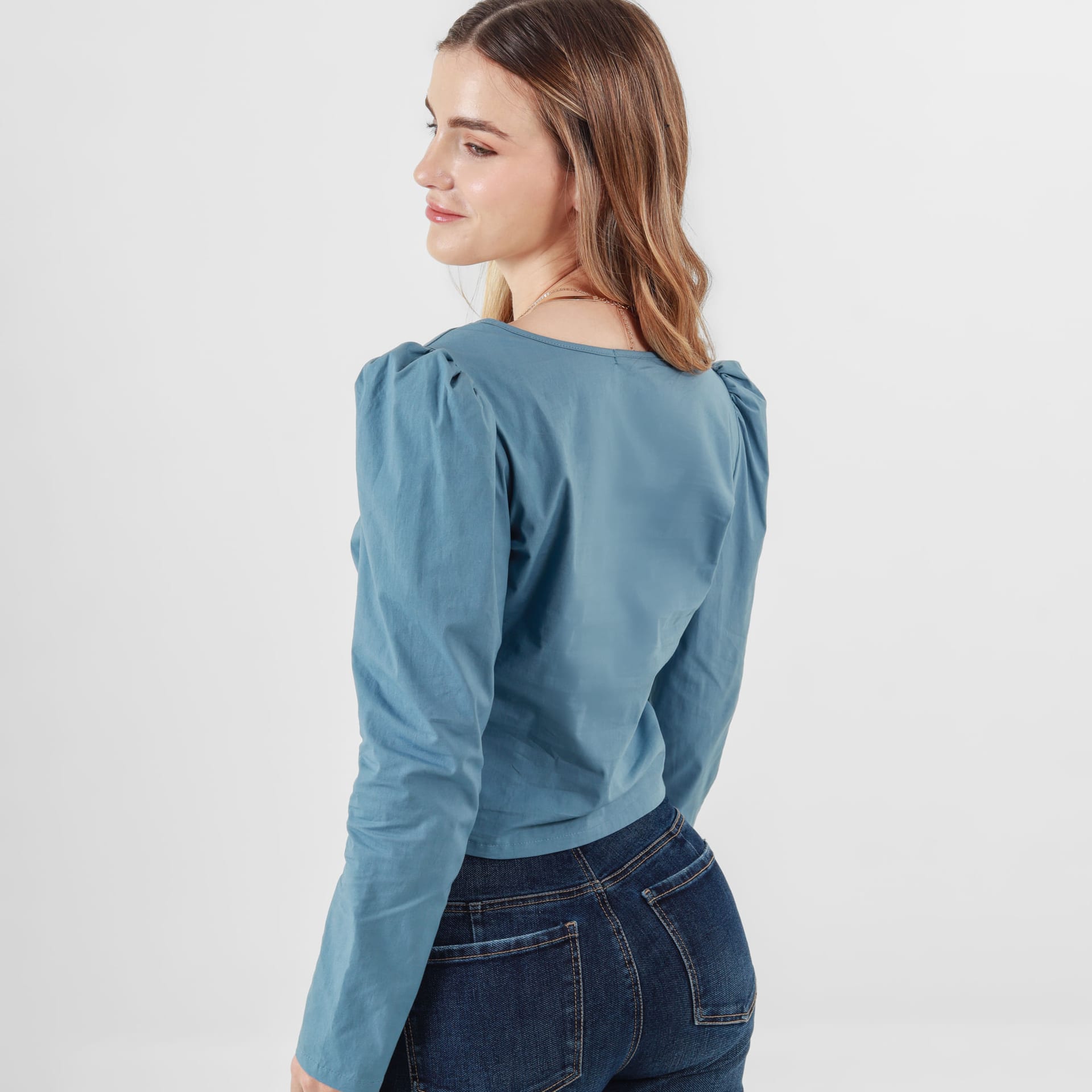 Blusa Cuello V Manga Larga - imagen 5