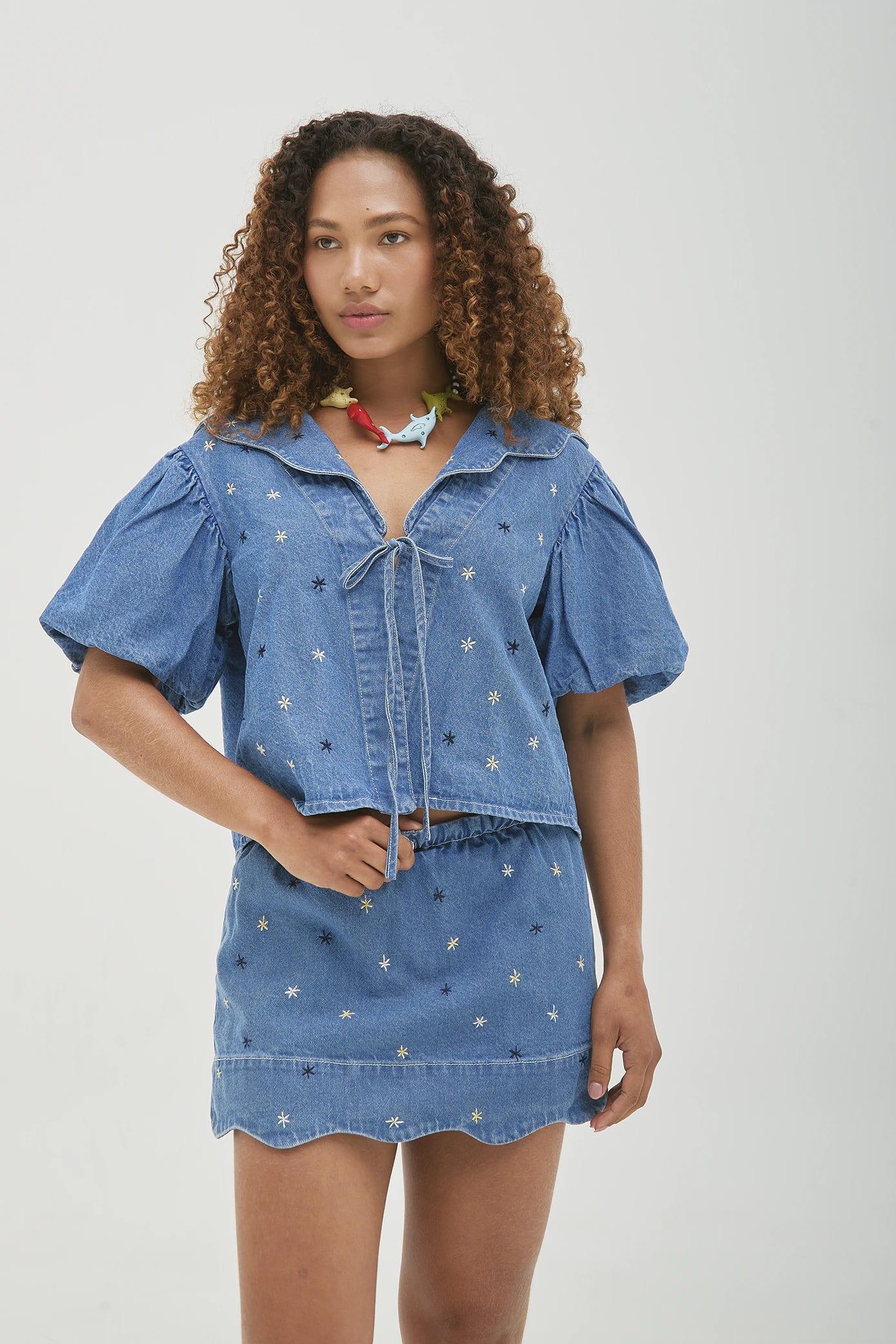 Falda Short Marea Denim - imagen 5
