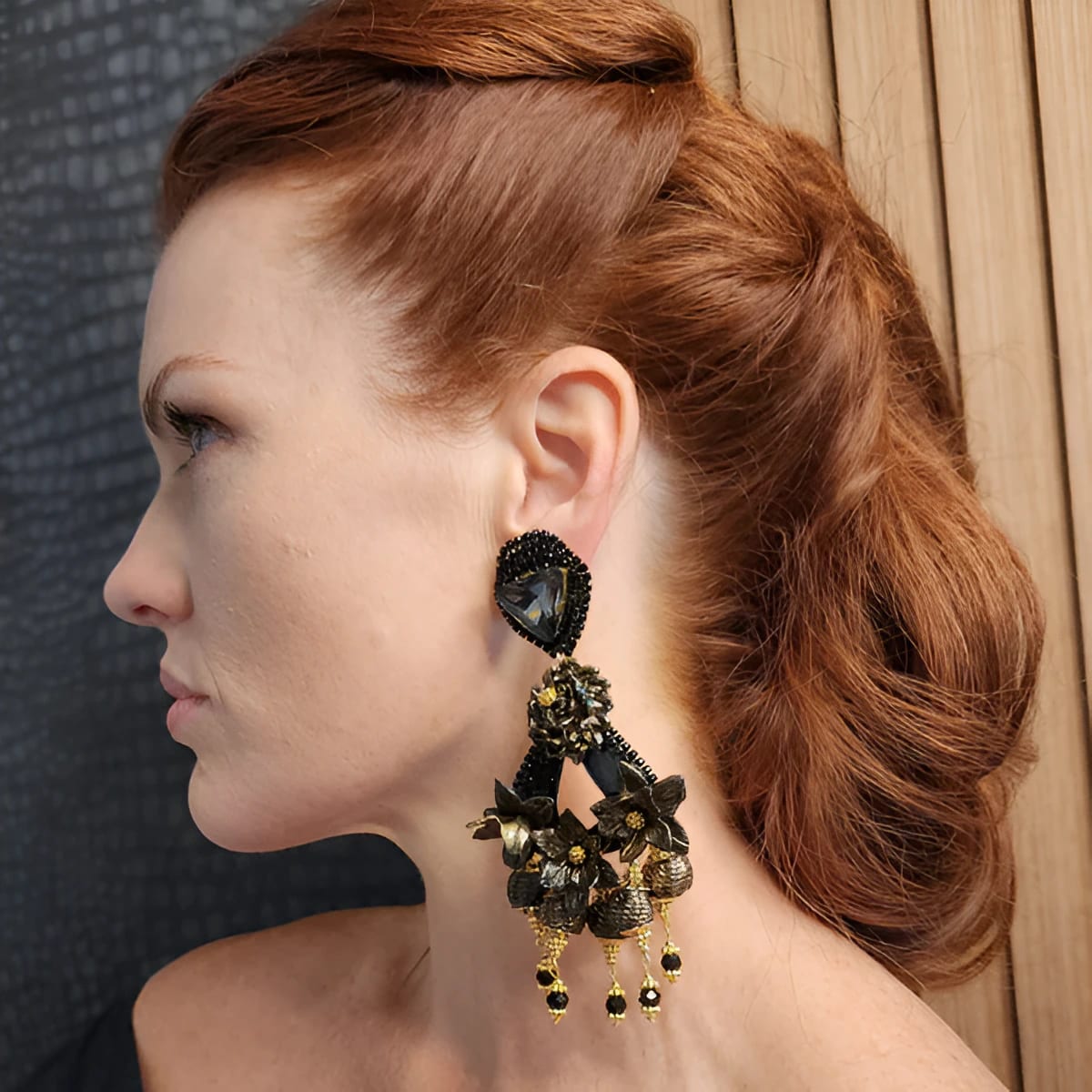 Onix Bloom Earrings - imagen 3
