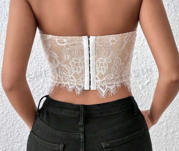 BRALETTE BLANCO CON NUDE EN BLONDA - imagen 2