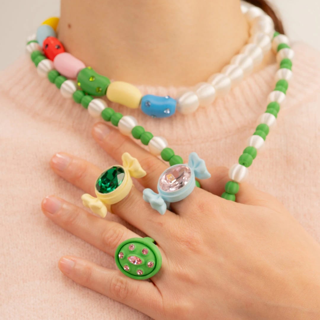 COLLAR DE GOMAS CON MAXI PERLAS - imagen 4